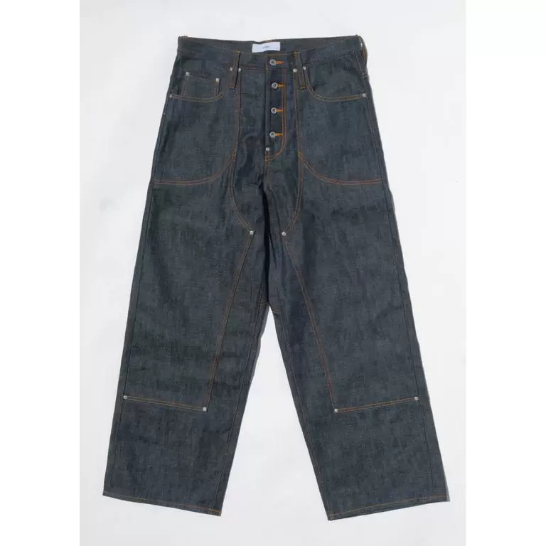 预约SUGARHILL Classic Double Knee Denim Pants 定番明线牛仔裤