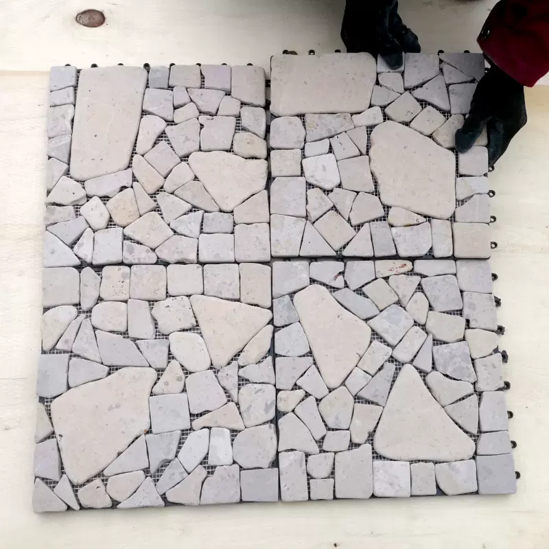網紅拼接卵石頭卡扣地板戶外花園庭院露臺陽臺淋浴化妝室