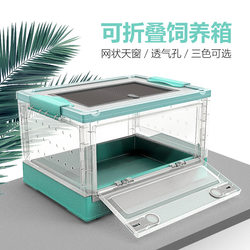 Foldable pet reptile breeding box