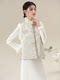Jianni New Chinese Style Chinese Style Wool Collar Vest Women's Mink Fleece Plate Jacket