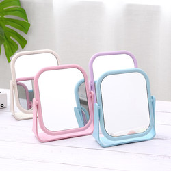 Desktop High-Definition Makeup Mirror for Home and Office, Foldable and Standable, Suitable for Female Students' Dormitory, Handheld and Portable Mirror