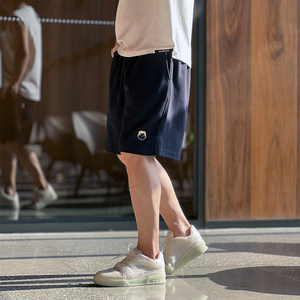 Korean version of leisure, simple and loose shorts popular sports pants summer trend embroidery wild pants pants