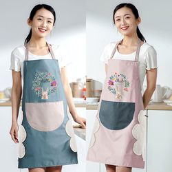 Kitchen Apron Is Waterproof, Oil-Proof and Dirt-Proof, Apron for Women to Use at Home, Work Clothes, Special Coveralls for Catering and Cooking