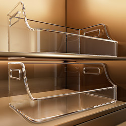 Slanted Storage Box Acrylic Transparent Rectangular Cabinet Miscellaneous Items Snack Storage Basket Desktop Cosmetics Organizer