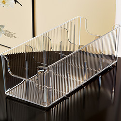 Facial Mask Storage Box, Cosmetics Compartment, Skin Care Organizer, Storage Rack, Desktop, High-End Transparent Rectangular Dressing Table