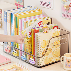 Desktop Book Storage Box Acrylic Transparent Bookshelf Student Desk Office Desk A4 Paper File Storage Rack Book Stand