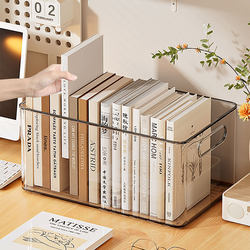 Desktop Storage Box, Book Acrylic Transparent Student Desk Stationery Storage Rack, Organizer Box, Office File Basket
