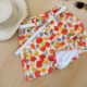 American hot girl color printed A-line skirt for women 2025 summer new versatile high-waist commuter skirt