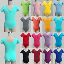 Children's Dance Clothes, Practice Clothes, Girls' Summer Short-Sleeved Chinese Dance Ethnic Ballet Examination Gymnastics Clothes, Body Suits