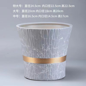 Household ceramic flower pots with large diameter, Nordic style potted plants, fortune trees, green baskets, gentlemanly orchids, extra large, special clearance