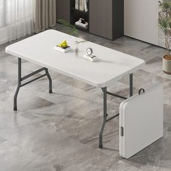 Folding Table for Outdoor Use, Portable for Setting up Stalls at Night Markets, Simple Rectangular Plastic Dining Table and Chairs for Home Use