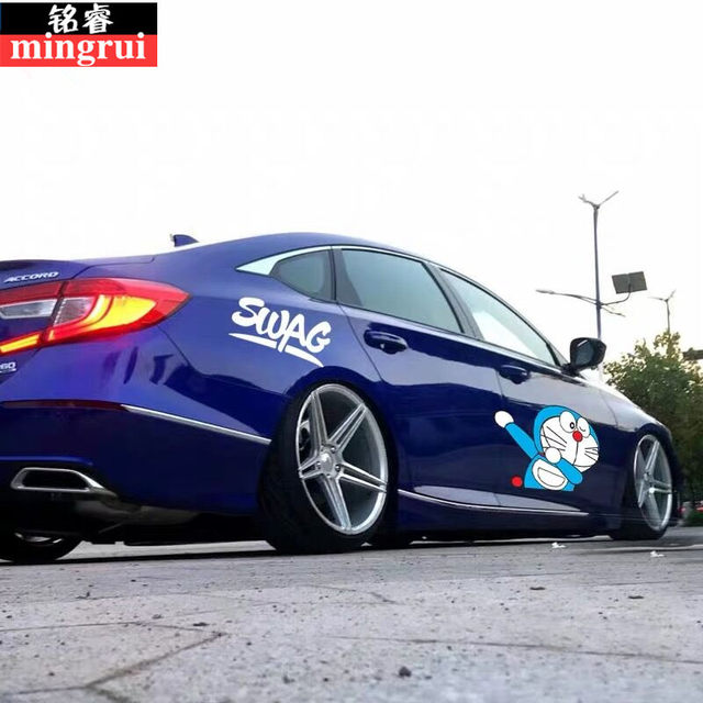 Doraemon car sticker large body door scratch hip -hop swag cute car stickers cartoon traffic sticker