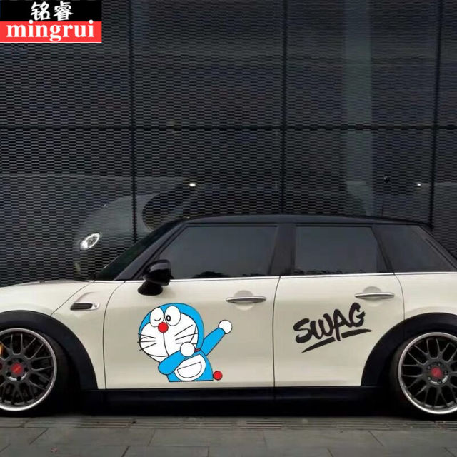 Doraemon car sticker large body door scratch hip -hop swag cute car stickers cartoon traffic sticker