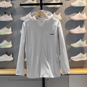 
Li Ning Sports Windbreaker Men's 2026 Summer Fitness Cool Quick-Drying Knitted Hooded Sun Protection Jacket AFDW479