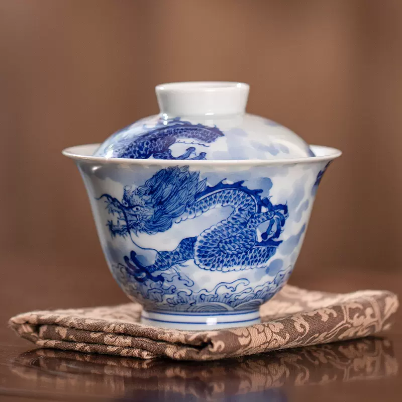 清時代 古染付 青花 鉢 香炉 中国古美術 時代物 旧家藏出 - 工芸品