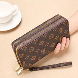 Women's Long Wallet, 2025 New Fashion Double-Layer Zipper Large Capacity Wallet for Women
