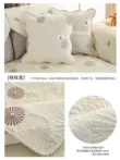 thảm trải ghế sofa mùa hè Đệm sofa cotton, mặt trước và mặt sau, phổ biến cho mọi mùa, cotton chống trượt, vỏ sofa gỗ đơn giản hiện đại, khăn tựa lưng đệm ngồi ghế gỗ Ghế đệm / đệm Sofa