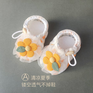 
Summer hollow baby shoes 0-1 newborn baby shoes mesh breathable floor shoes soft sole non-slip shoes 3-6-8