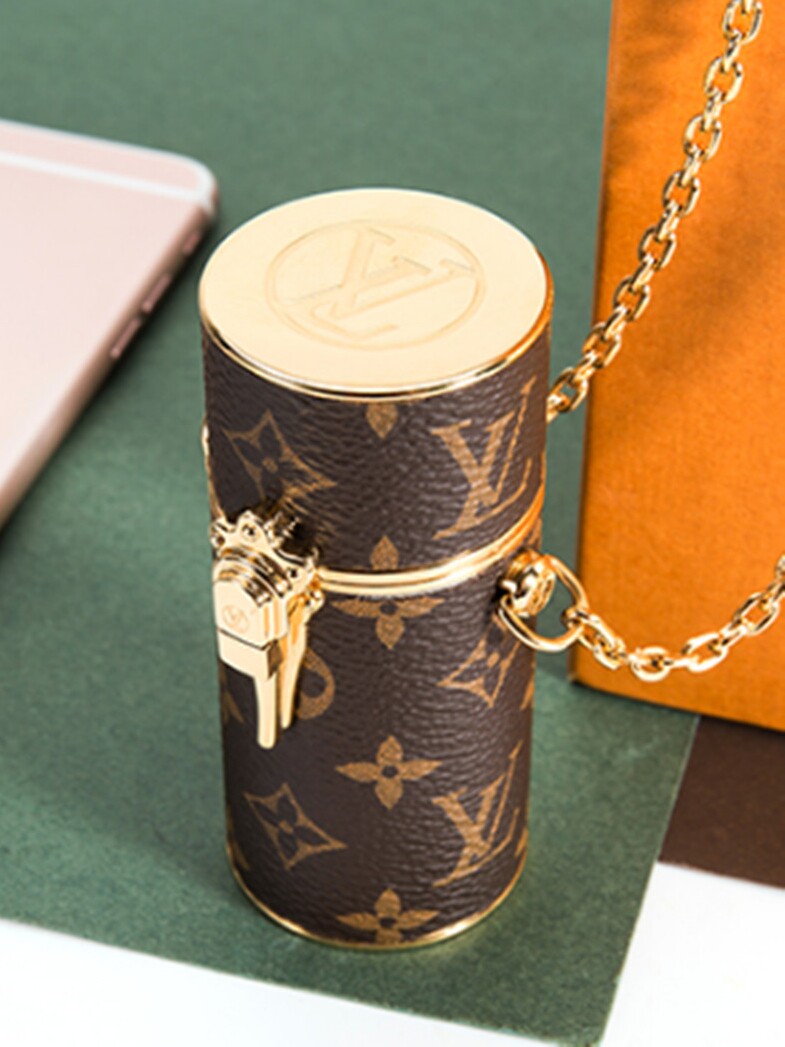 lv创意老花圆筒mini口红包