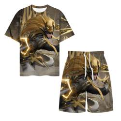 2025 New Model of King of Glory Ma Chao Clothing, Unisex Short-Sleeve T-Shirt, Summer Wear for Students and Teenagers, Cosplay Top