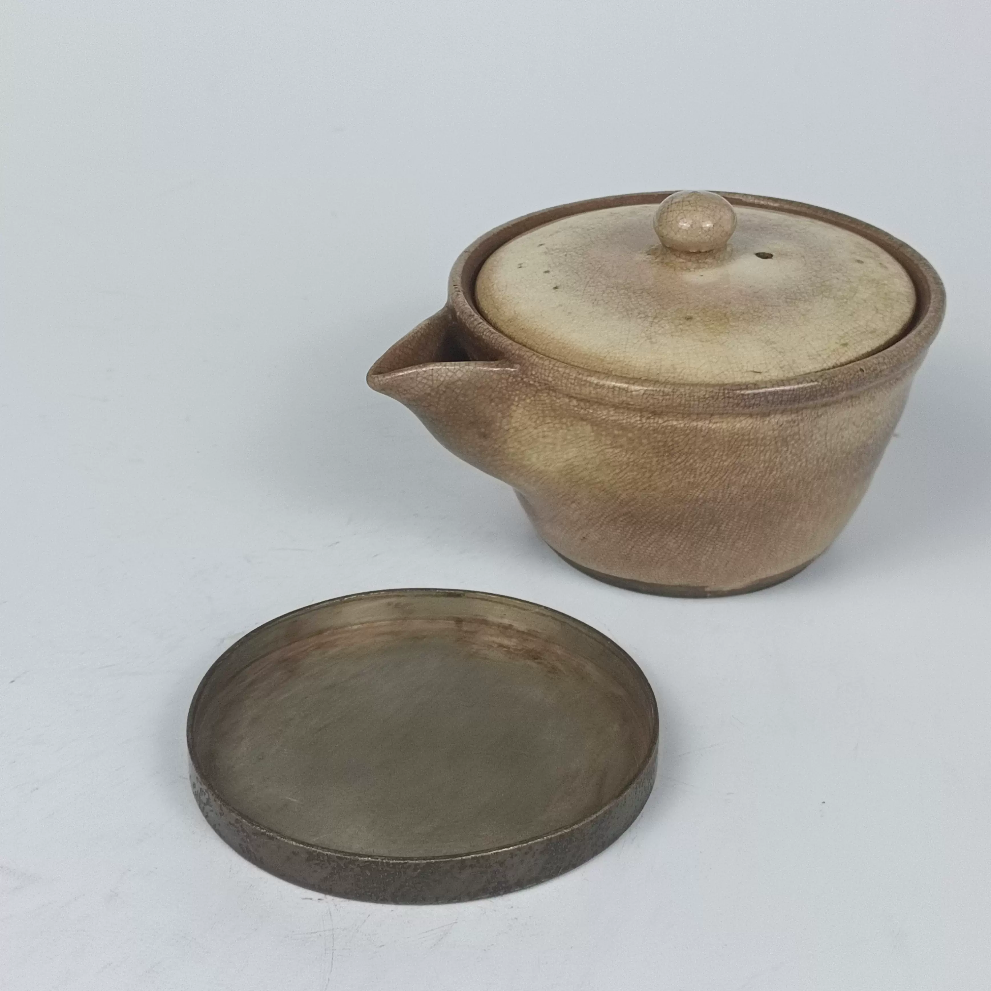 茶壷 茶入 煎茶道具 古錫 在銘 茶心壷 錫製 唐物 茶心壺 茶壺 時代