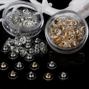 Hypoallergenic transparent silicone silver ear plugs