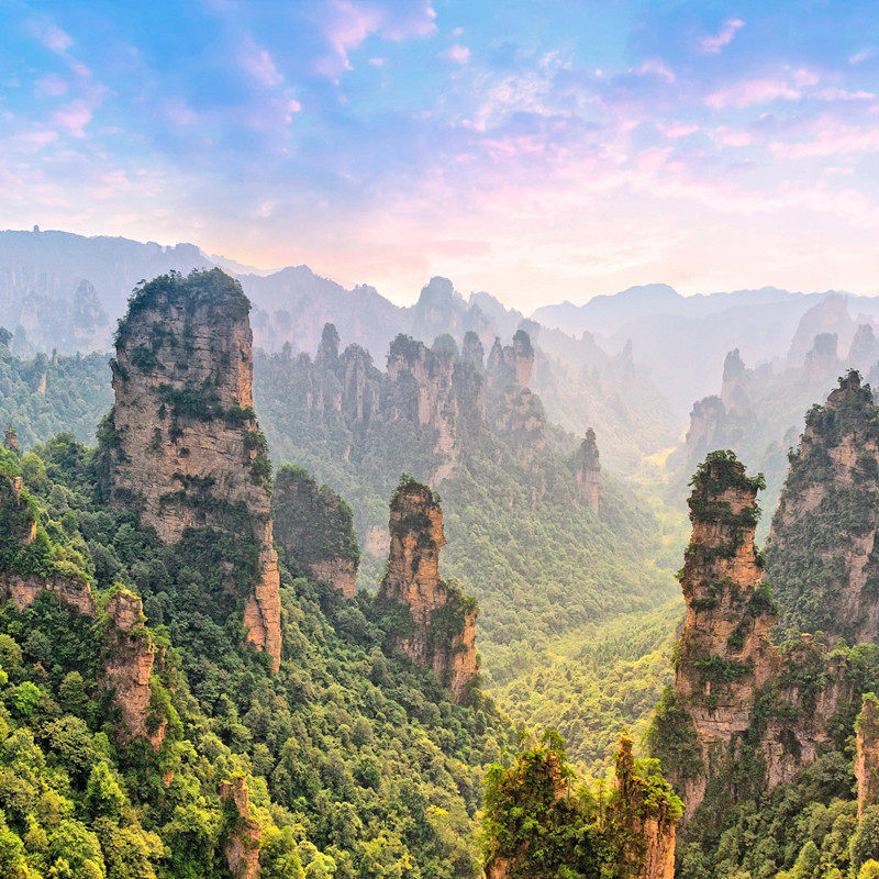 长沙出发张家界6天5晚跟团游0自费0强消袁家界金鞭溪芙蓉镇天门山