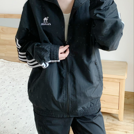 
Camel waterproof windbreaker all-terrain jacket for women's retro waterproof sun protection thin outdoor cycling casual sports jacket