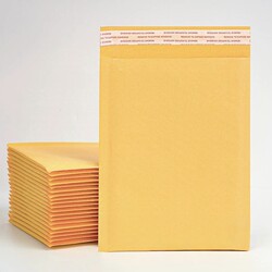 Manufacturer Wholesale Kraft Paper Bubble Yellow Bubble Wrap Packing Bags Cushioning Shockproof Express Delivery Printed Self-Adhesive Foam Bags
