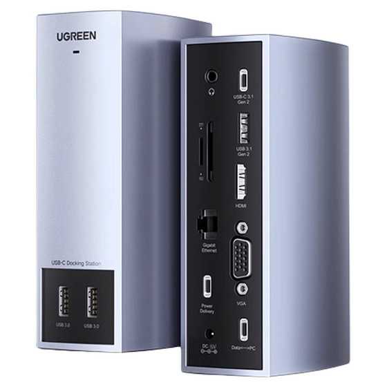 
Green Connect Typec desktop docking station expansion USB adapter network cable splitter HDMI screen projection converter 3 Thunderbolt 4 multi-function multi-interface accessories suitable for laptop desktop computers