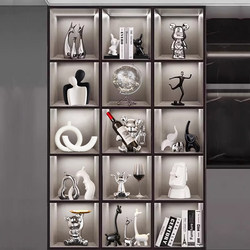 Light Luxury Violent Bear Wine Cabinet Ornaments, High-End Living Room Tv Glass Sideboard, Home Decorations, Wine Rack Set