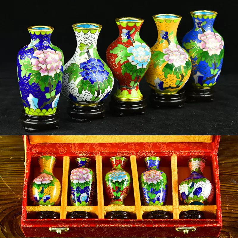 老天利景泰蓝花瓶18寸中华腾飞富贵尊大满贯抽签桶铜胎掐丝珐琅器