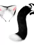 Đuôi cáo Cosplay tuyệt đẹp  Mới Halloween mô phỏng đuôi cáo dây đeo đầu có thể điều chỉnh sang trọng tai cosplay trang phục dây đeo đầu Đuôi cáo hàng chính hãng đuôi cáo gắn hậu môn