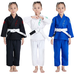 Fluory Brazilian Jiu-Jitsu Uniform Children's Judo Uniform Boys and Girls Jiu-Jitsu Uniform Bjj Judo Training Uniform Bjj