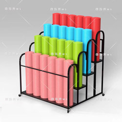 Sports Yoga Equipment Storage Basket, Fitness Yoga Mat Holder, Home Mat Storage Solution, Foam Roller Rack