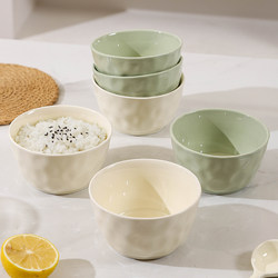 Cream-Colored Ceramic Rice Bowl for Home Use, 2026 New Model, High Aesthetic Value Tableware, Underglaze Color Bowl and Plate Set