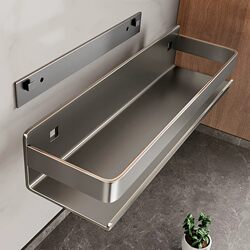 Kitchen Storage Rack, No-Drill Wall-Mounted Spice Jar Rack, Multi-Functional Household Seasoning Storage Hanging Rack