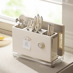 New Multifunctional Kitchen Knife Storage Rack Chopsticks and Kitchen Knife Holder Cutting Board Wall-Mounted Countertop Integrated Storage Rack