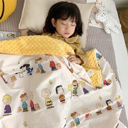 Beanie Blanket Baby Quilt Pure Cotton All-Season Universal Super Soft Baby Children's Kindergarten Nap Blanket Soothing Small Blanket