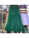 Multi-layer cake dancing mesh skirt medium-length heavy-work skirt with black ears A-line large swaying puffy skirt gauze skirt