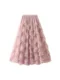Chaoxian Heavy Industry Lace Mesh Puffed Skirt Slim Umbrella Skirt Large Slim Cake Gauze Skirt Mid-Long Skirt 1393 Solid Color