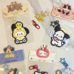 Finished Product Bead Art Packaging Bags, Cartoon DIY Folding Card Head Self-Sealing Bags, Individual Transparent Packing Bags, Stall Materials