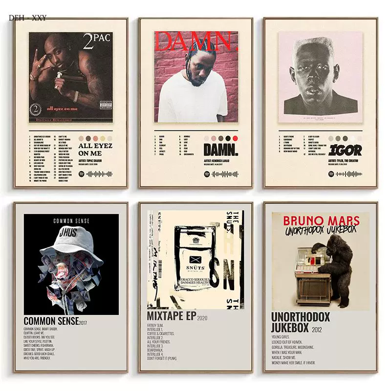 Music Album Covers Poster Hiphop Singer Album Cover Posters-Taobao