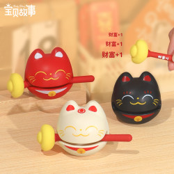 Fortune Wooden Fish Desktop Ornament, Workstation Decoration, Mood Stabilizer, Stress Reliever, 15 Yuan Item, Birthday and Housewarming Small Gift