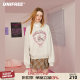 UNIFREE retro round neck sweatshirt for women loose college style Korean style ins versatile top