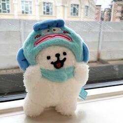 Line Art Puppy Pendant, Cute Plush Puppy Headband Keychain Doll, Backpack Decoration, Gift for Couples' Birthday