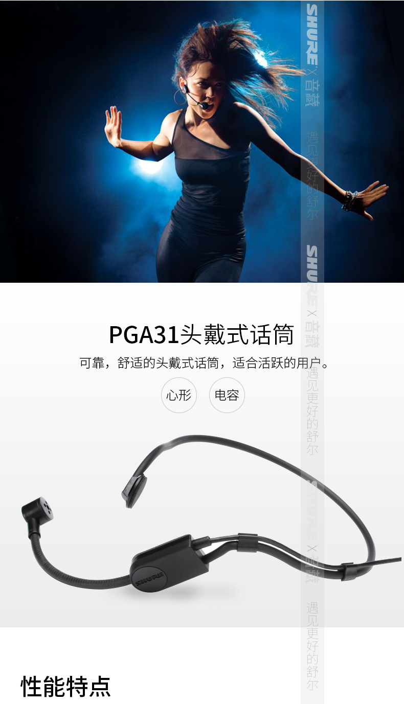 Shure PGA31 Headset Microphone - Original Accessory