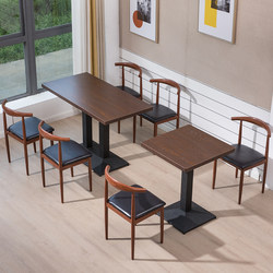 Fast Food Table and Chair Set, Snack Noodle Shop, Restaurant, Barbecue, Milk Tea, Dessert, Coffee Shop Table and Chairs, Commercial Catering, Economical Type