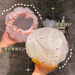 Double-Layer Shower Cap for Women, Waterproof Bathing Cap for Adults, Thickened Hair Drying Cap for Women and Children, Adult Care Cap