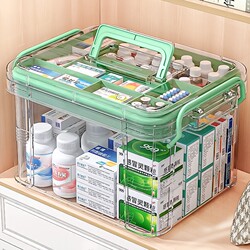Multi-layer medicine box home decoration household medicine box large capacity medicine storage box transparent medical first aid medicine box